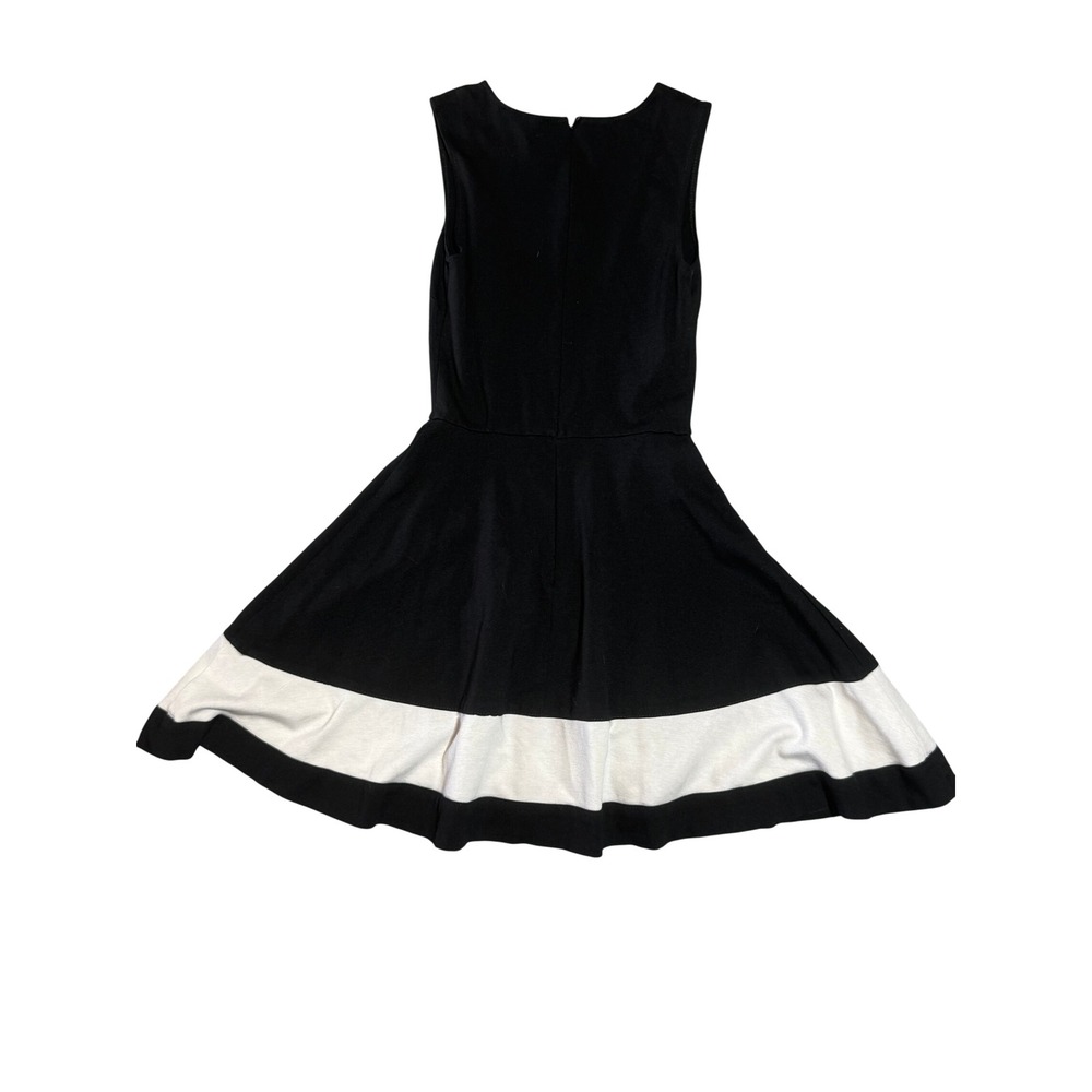 Saks Fifth Avenue RED Kids Girls Black White Stripe Fit Flare Dress XS/TP